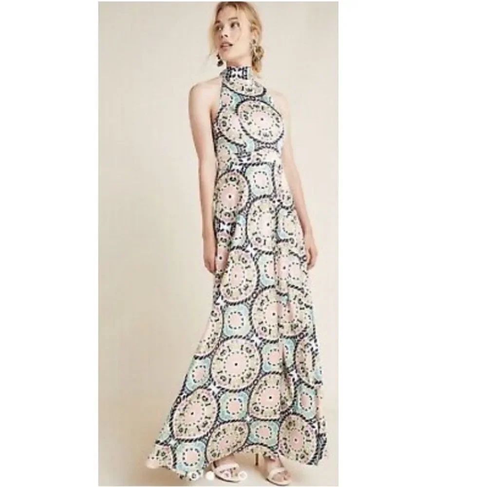 💯 Anthropologie Serena halter maxi
